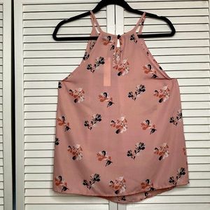 Papermoon Pink floral tank dressy Size M‎